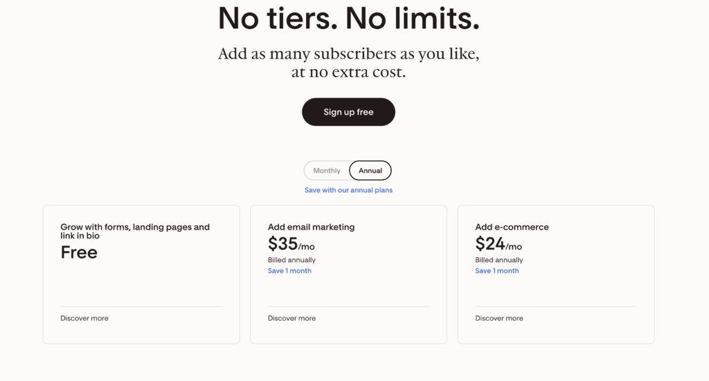 Convertkit vs Flodesk: flodesk pricing